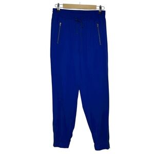Banana Republic Royal Blue Elastic Waist Zipper Pockets & Ankles Jogger Pants 4